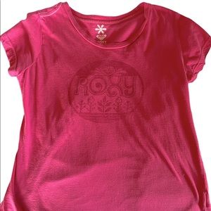 Roxy L hot pink fitted tee